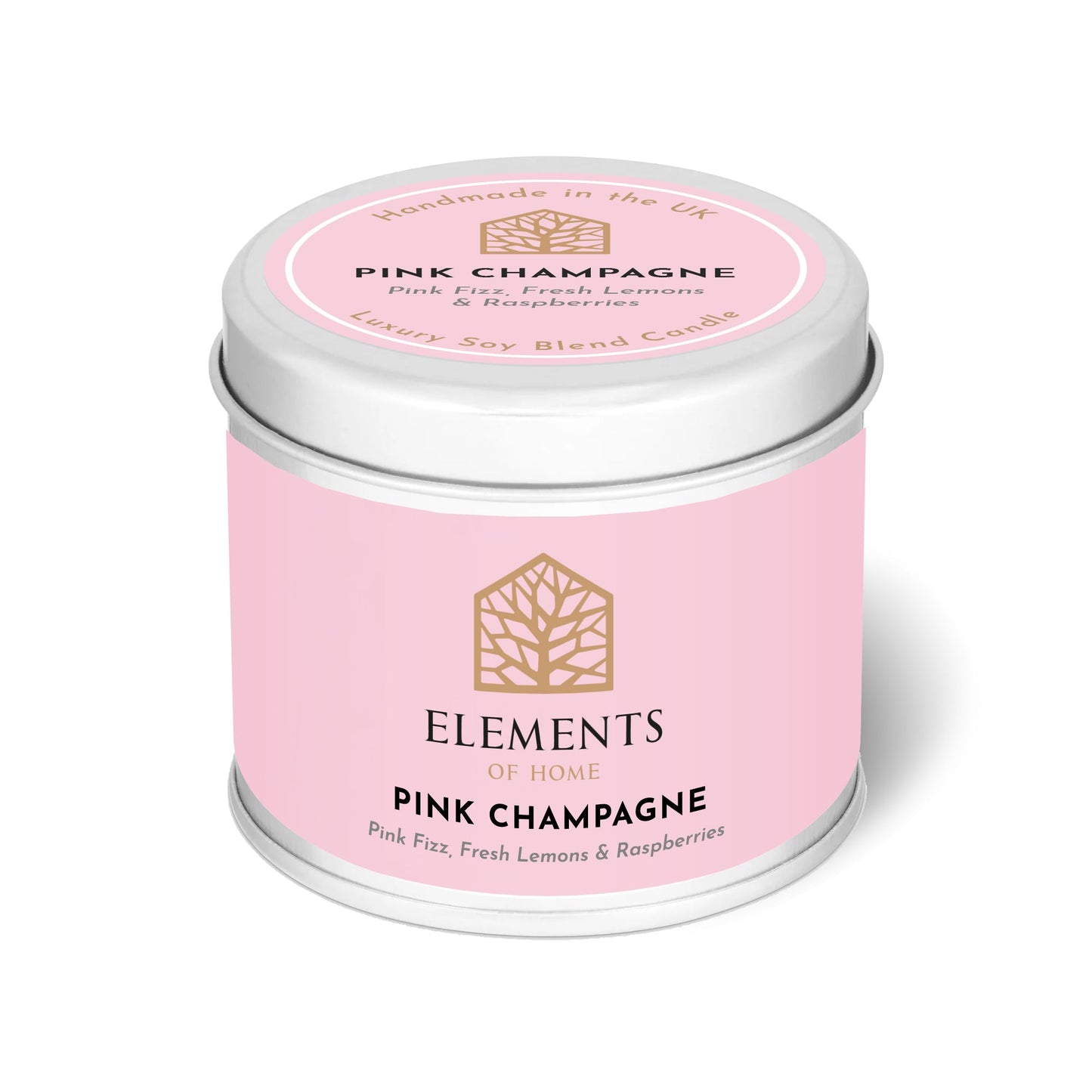 Pink Champagne Candle In A Tin