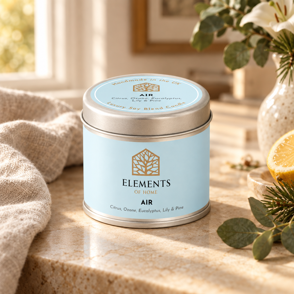 Air Candle In A Tin: Our Fresh Citrus and Floral Candle for Everyday Freshness