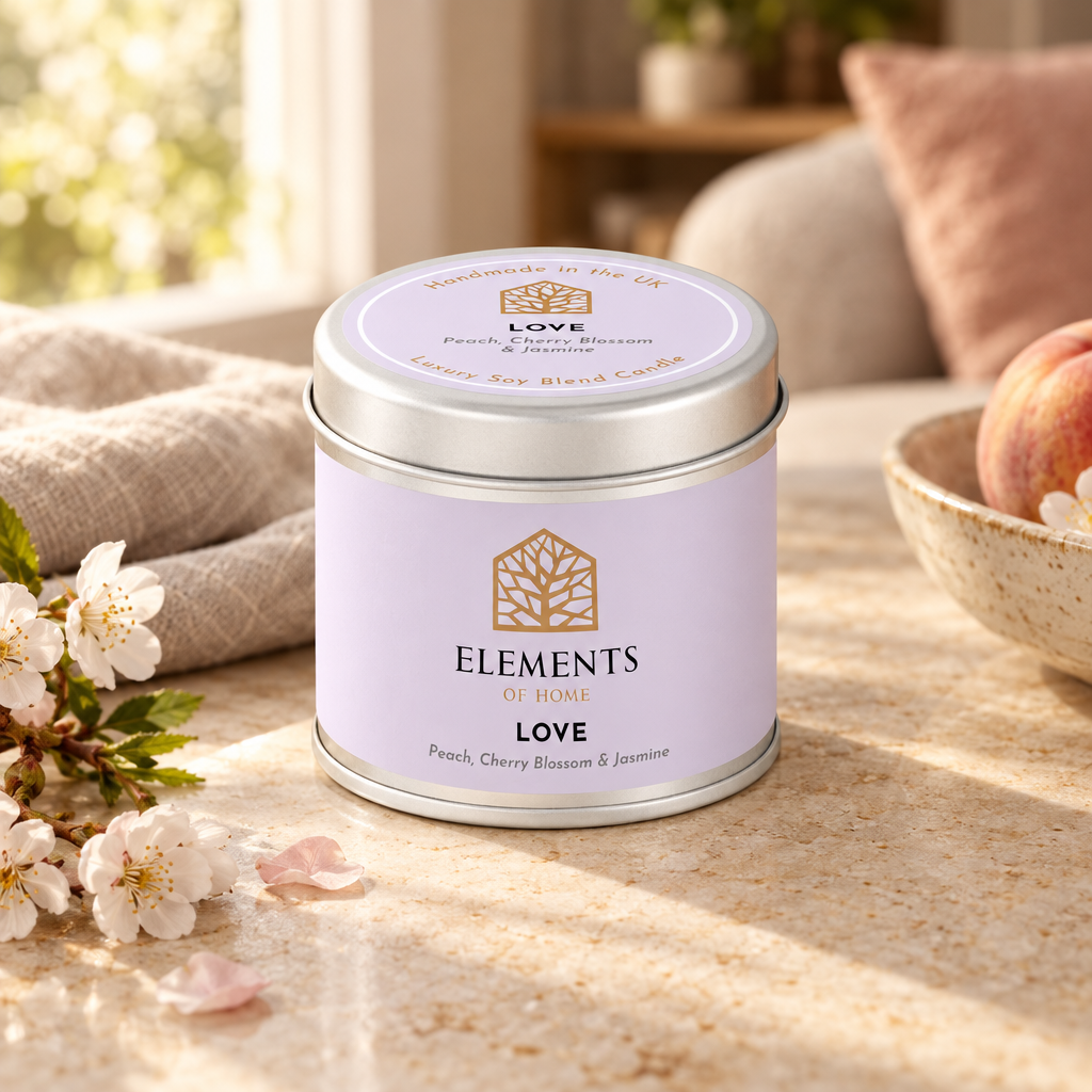 Love Candle In A Tin: Our Cherry Blossom and White Jasmine Scent for Everyday Romance