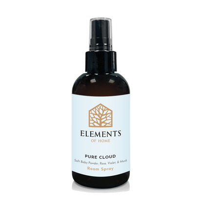 Pure Cloud room spray in an amber glass spray bottle – Elements of Fragrance