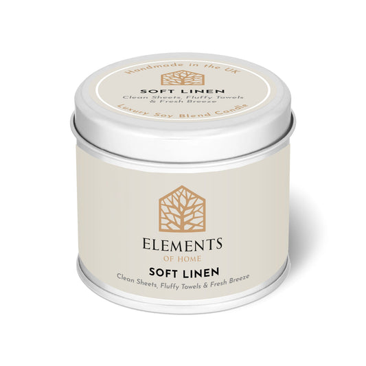 Soft Linen Candle In A Tin
