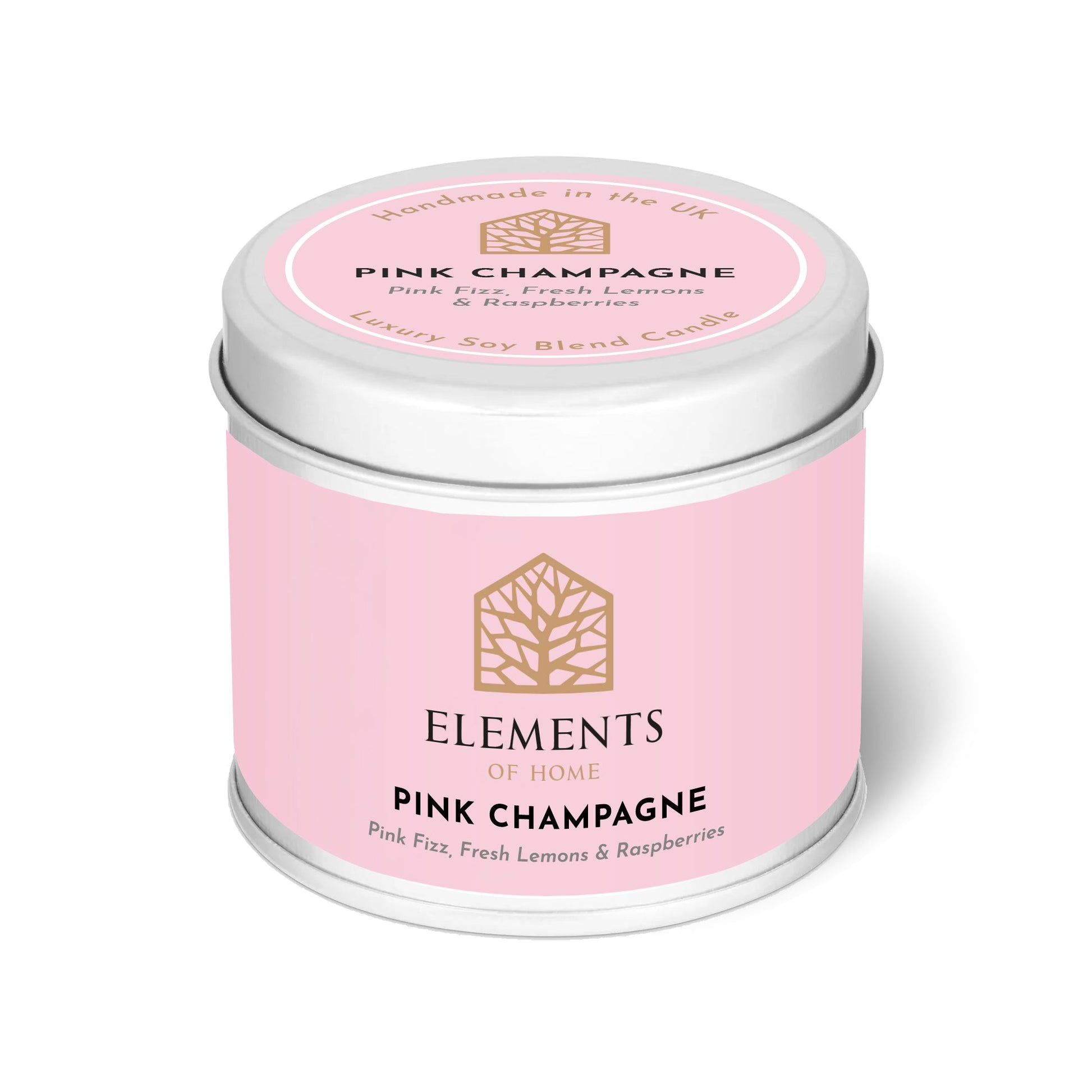 Pink Champagne Candle In A Tin