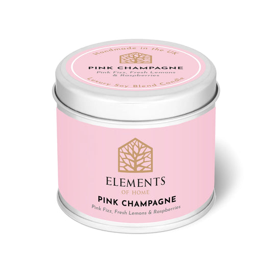 Pink Champagne Candle In A Tin