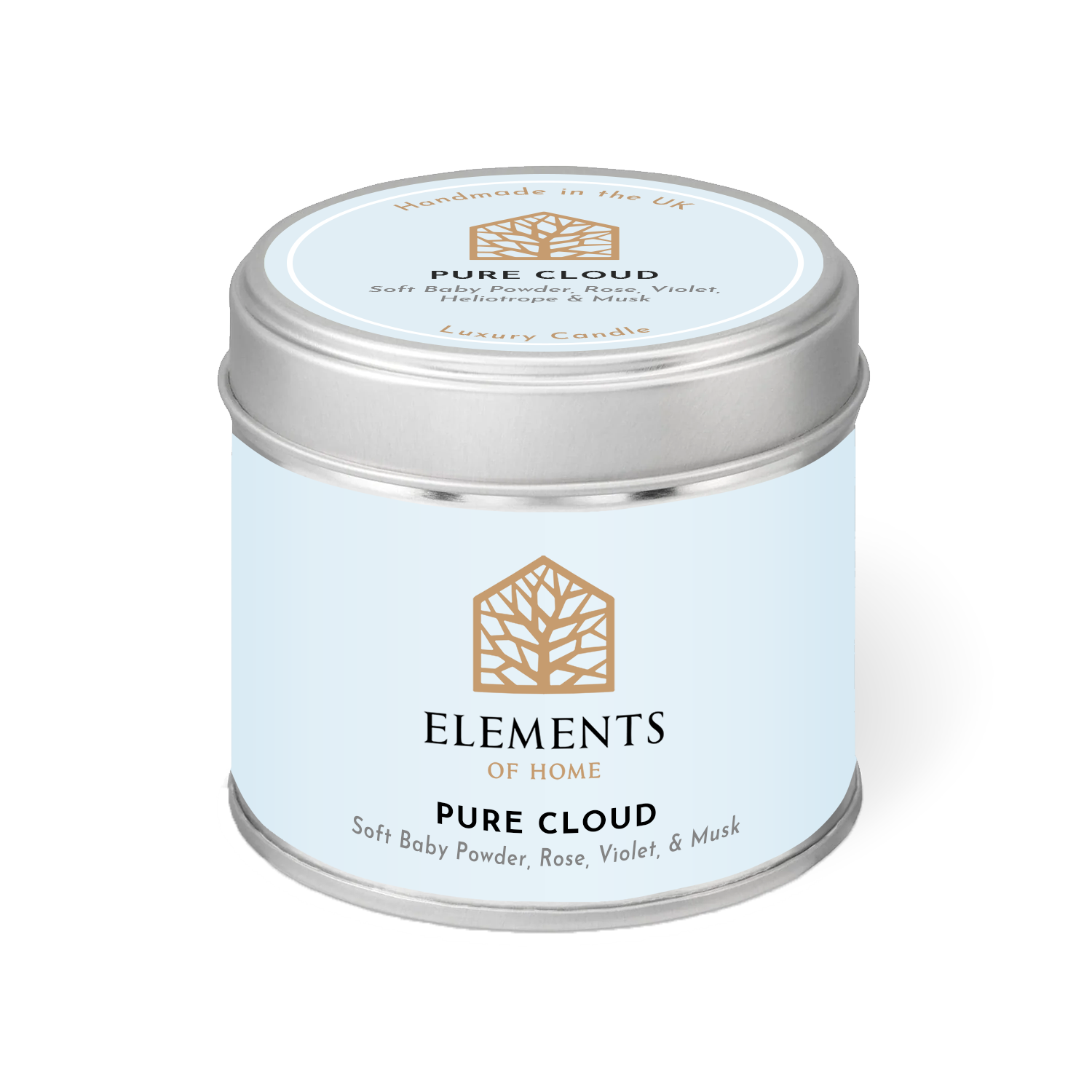 Pure Cloud Candle In A Tin