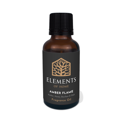 Amber Flame 30ml fragrance oil in an amber glass bottle – Elements of Fragrance
