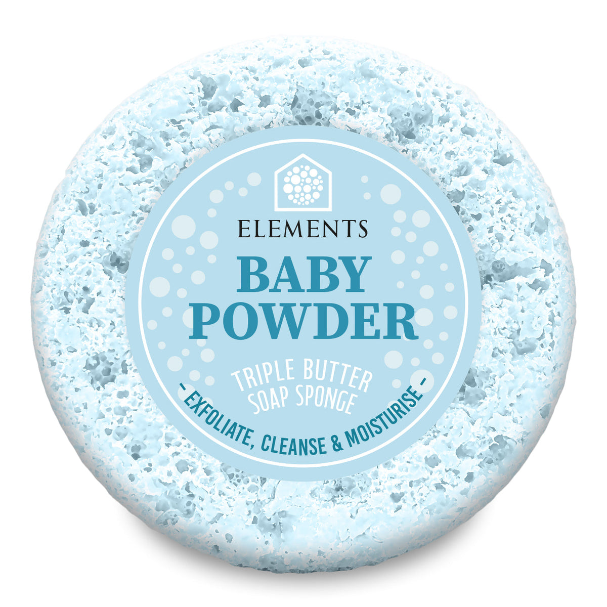 Baby Powder triple butter soap sponge – Elements of Fragrance
