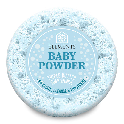 Baby Powder triple butter soap sponge – Elements of Fragrance