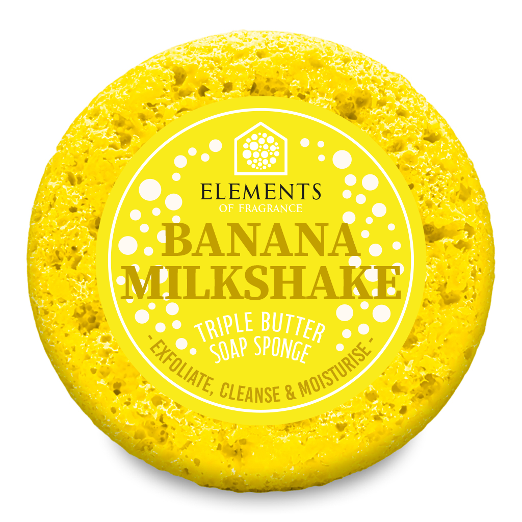 Banana Milkshake triple butter soap sponge – Elements of Fragrance