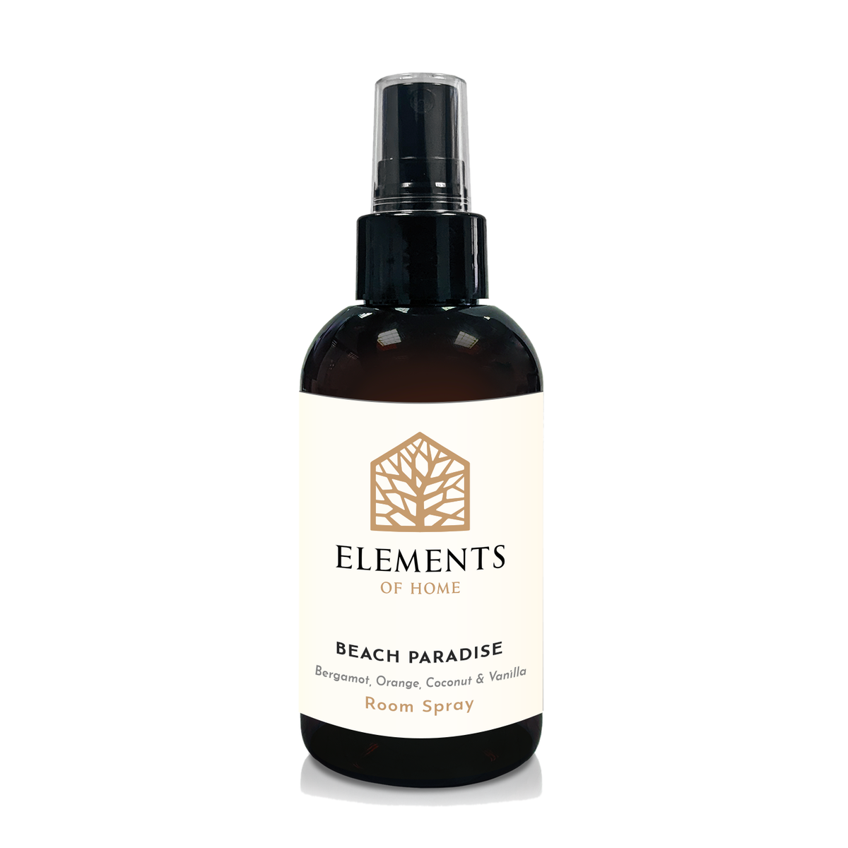 Beach Paradise room spray in an amber glass spray bottle – Elements of Fragrance