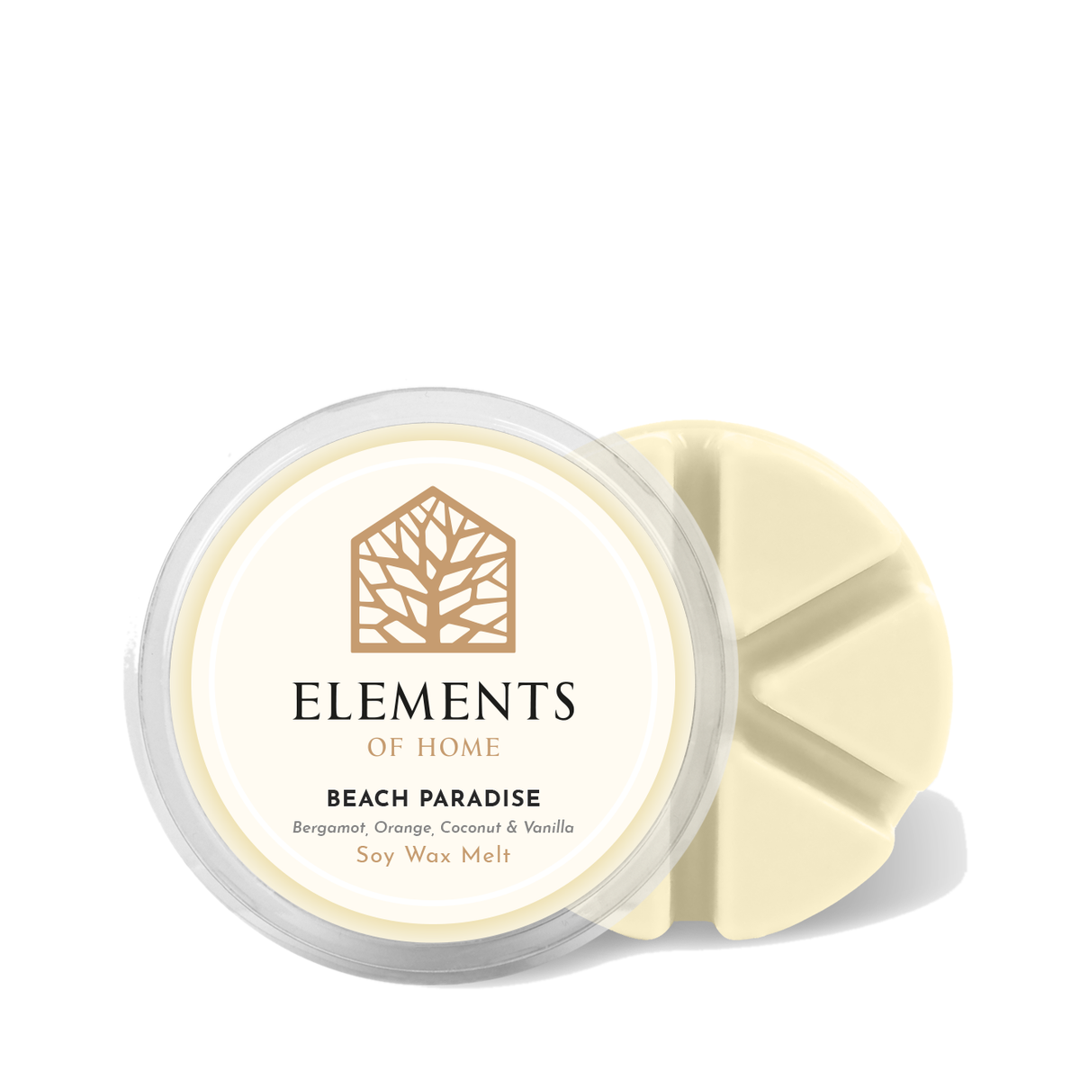 Beach Paradise 50g soy wax melt snap pot – Elements of Fragrance
