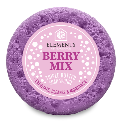 Berry Mix triple butter soap sponge – Elements of Fragrance