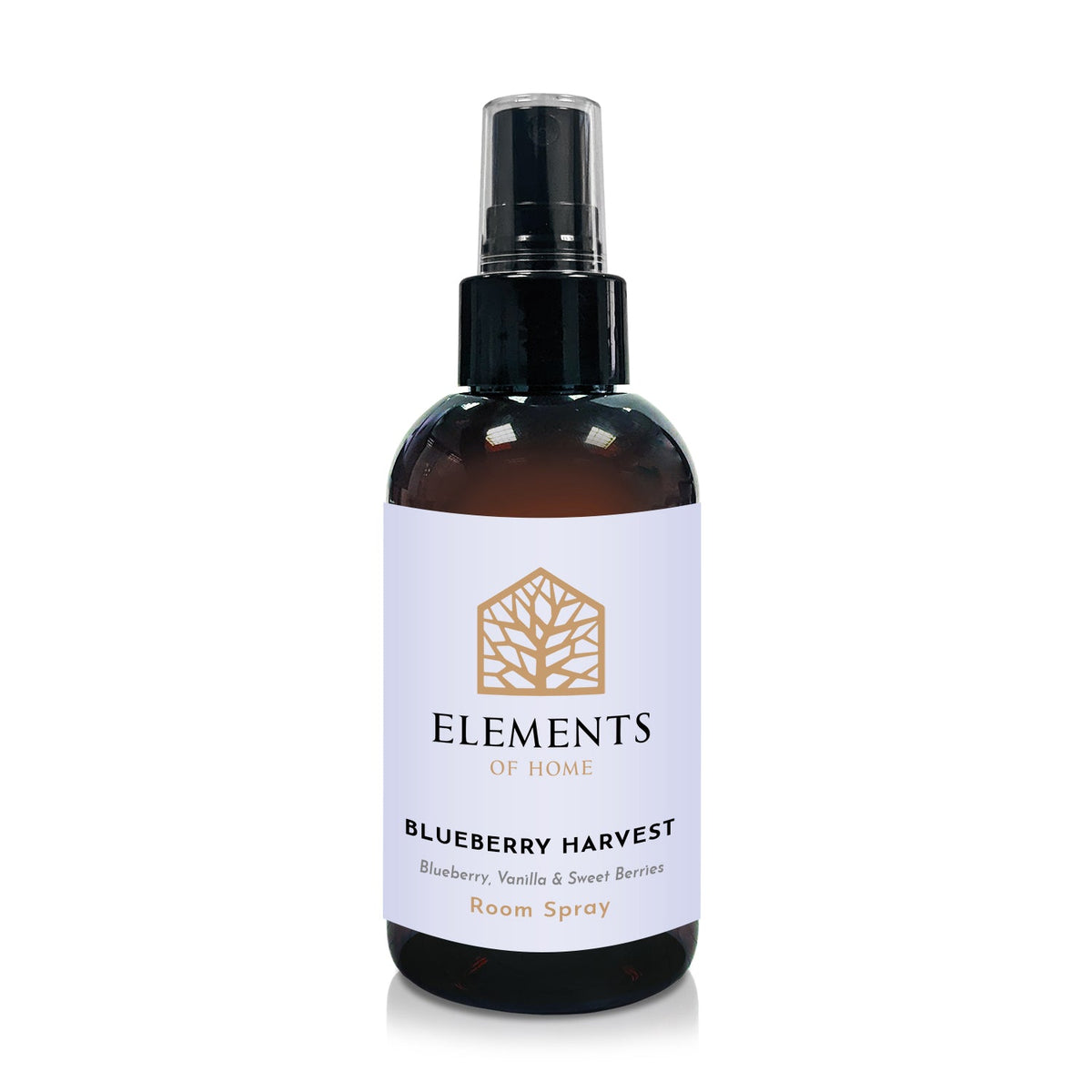 Blueberry Harvest room spray in an amber glass spray bottle – Elements of Fragrance