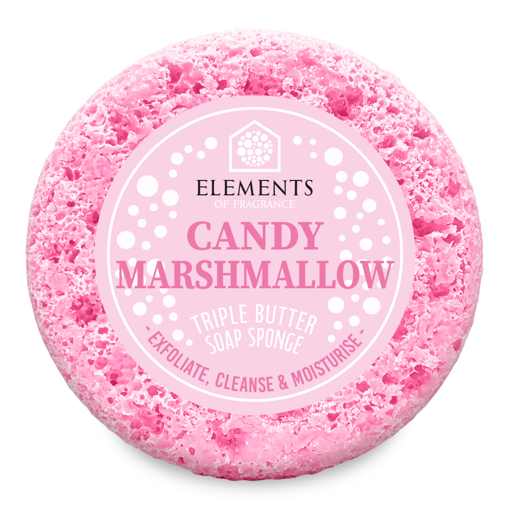 Candy Marshmallow triple butter soap sponge – Elements of Fragrance