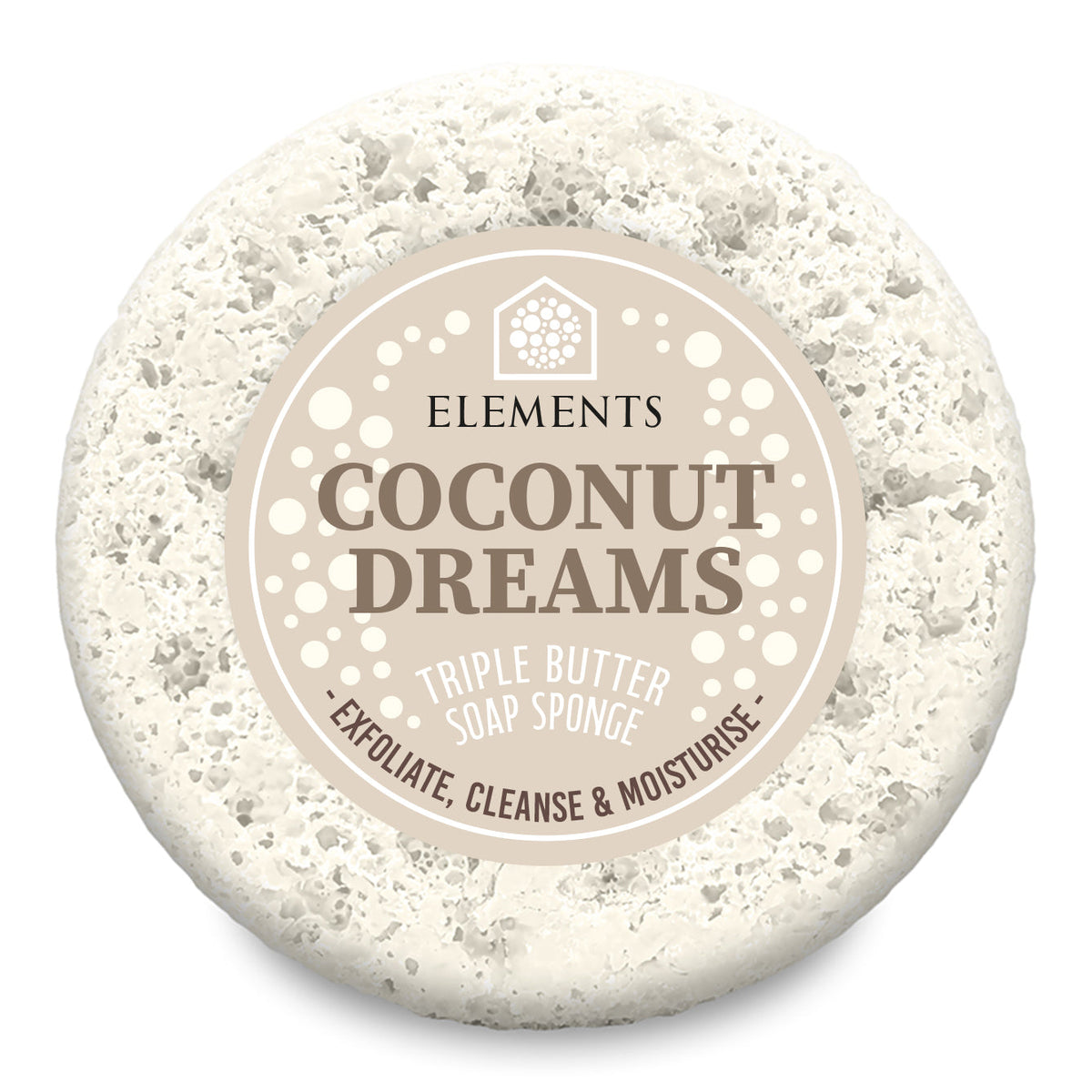Coconut Dreams triple butter soap sponge – Elements of Fragrance