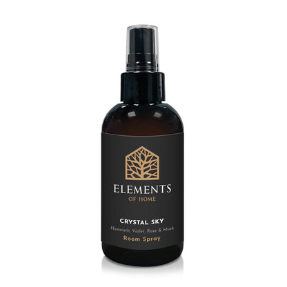 Crystal Sky 150ml room spray in an amber glass spray bottle – Elements of Fragrance
