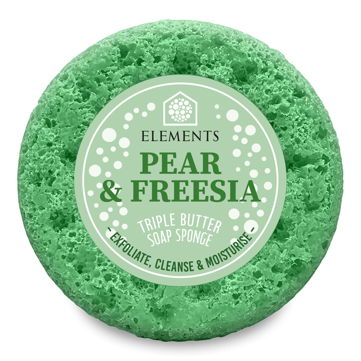 English Pear & Freesia triple butter soap sponge – Elements of Fragrance