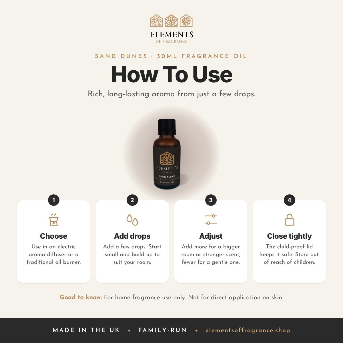 How to use the Sand Dunes 30ml Fragrance Oil