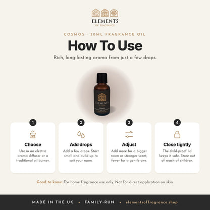 How to use the Cosmos 30ml Fragrance Oil