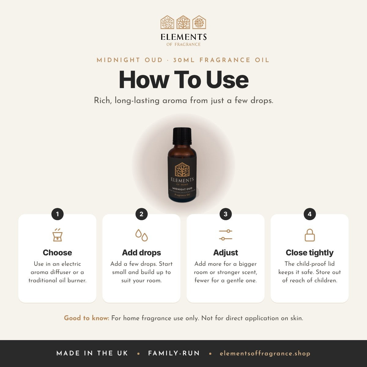 How to use the Midnight Oud 30ml Fragrance Oil