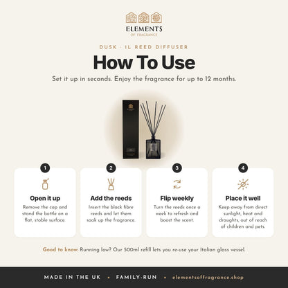 How to use the Dusk 1L Reed Diffuser