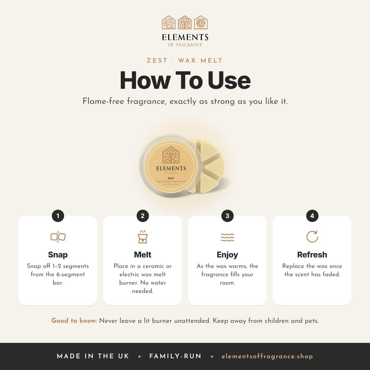 How to use the Zest Wax Melt