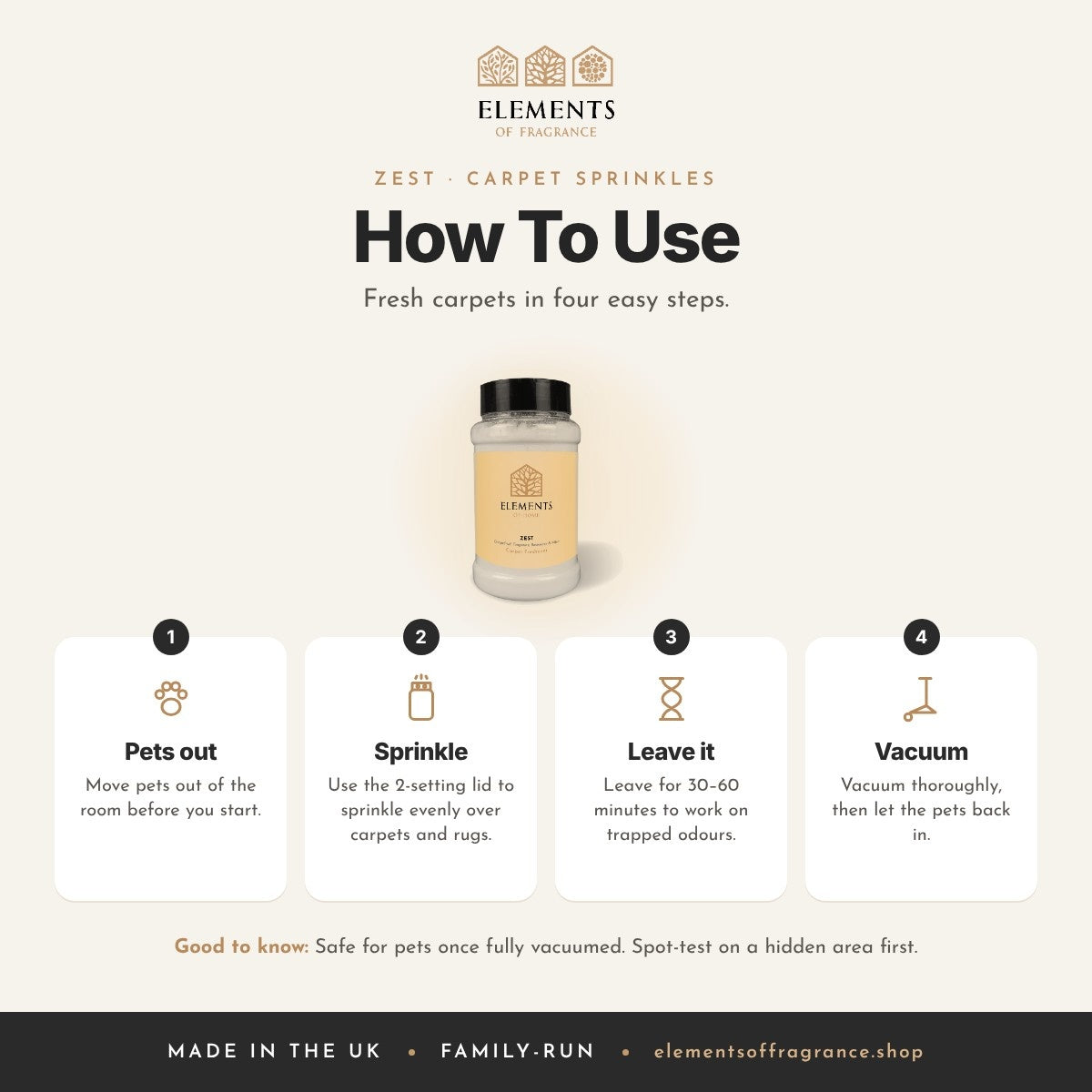 How to use the Zest Carpet Sprinkles