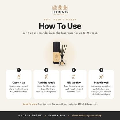 How to use the Zest Reed Diffuser