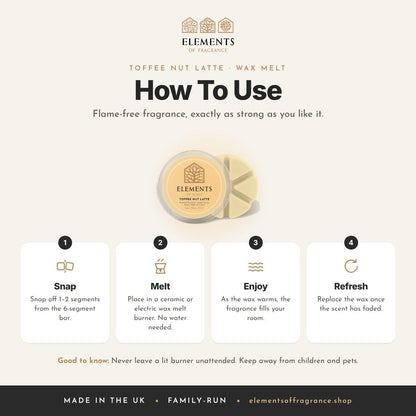 How to use the Toffee Nut Latte Wax Melt