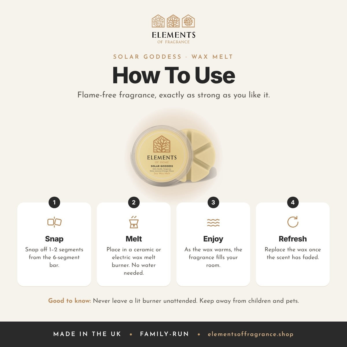 How to use the Solar Goddess Wax Melt