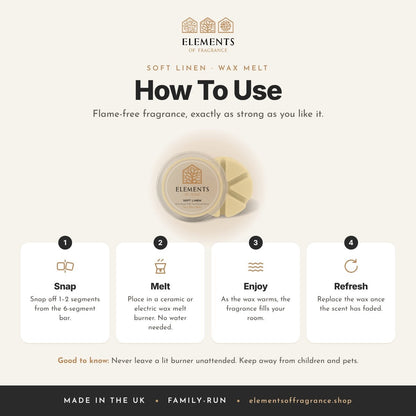 How to use the Soft Linen Wax Melt