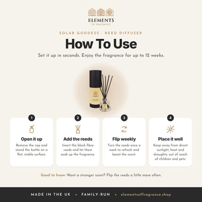 How to use the Solar Goddess Reed Diffuser