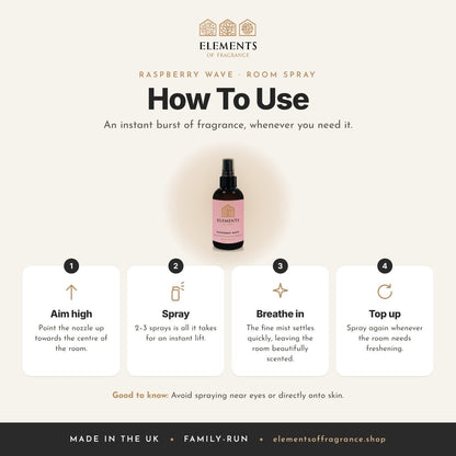 How to use the Raspberry Wave Room Spray