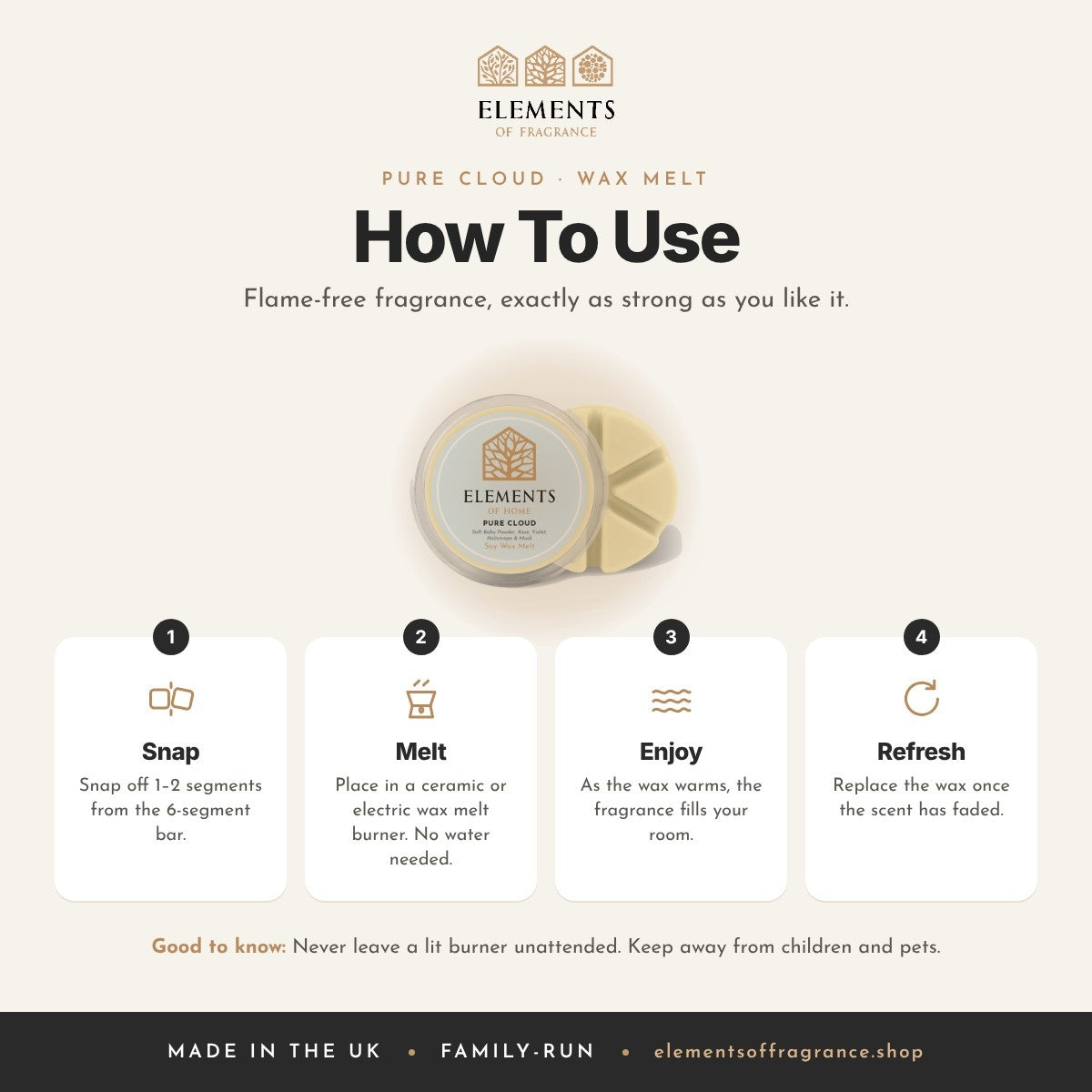 How to use the Pure Cloud Wax Melt