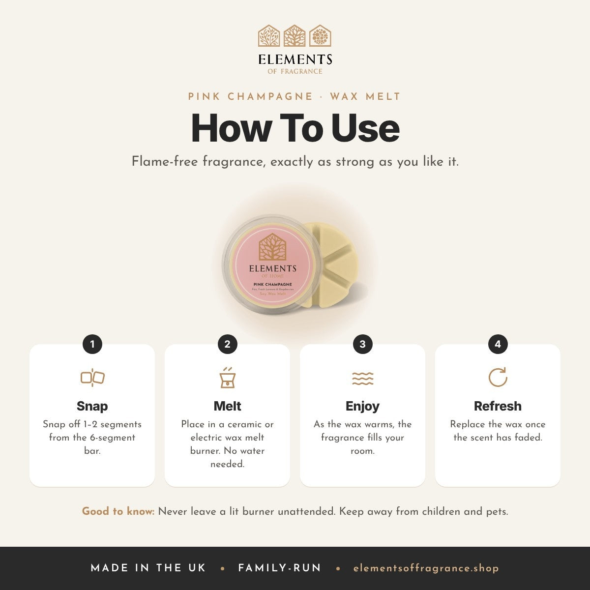 How to use the Pink Champagne Wax Melt