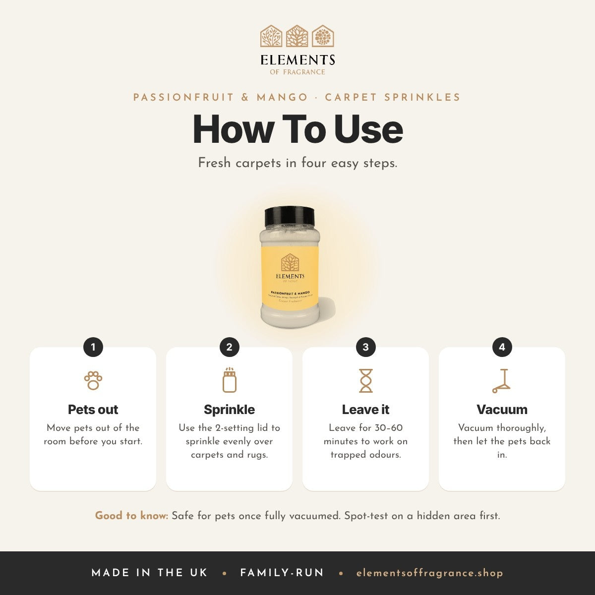 How to use the Passionfruit & Mango Carpet Sprinkles