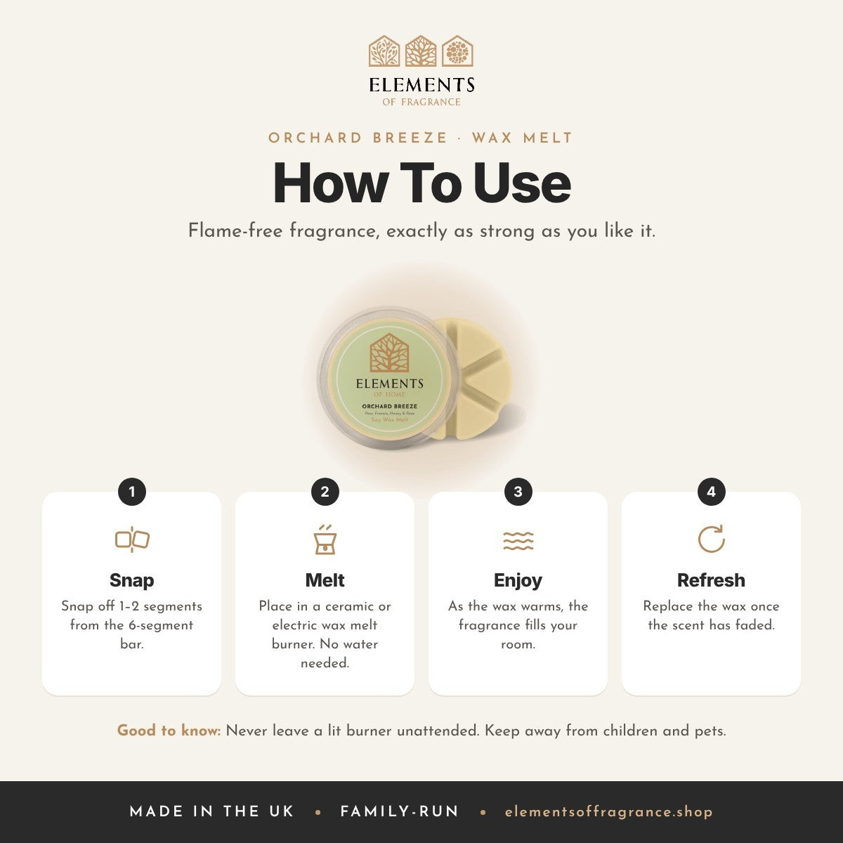 How to use the Orchard Breeze Wax Melt
