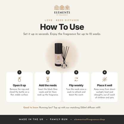 How to use the Love Reed Diffuser