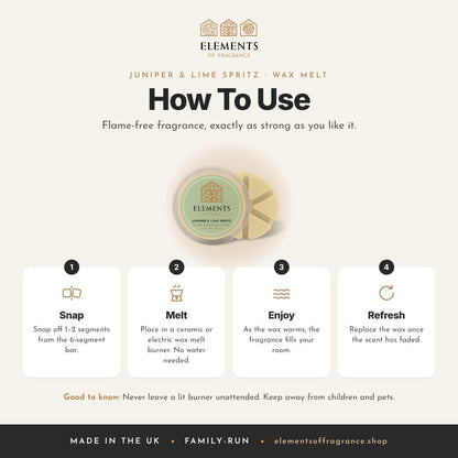 How to use the Juniper & Lime Spritz Wax Melt