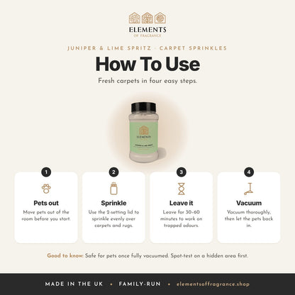 How to use the Juniper & Lime Spritz Carpet Sprinkles