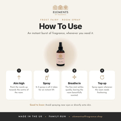 How to use the Frost Fairy Room Spray