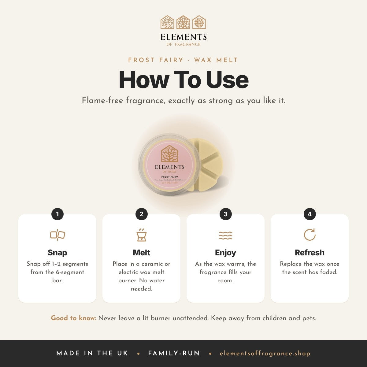 How to use the Frost Fairy Wax Melt