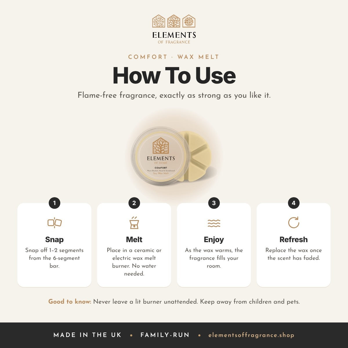 How to use the Comfort Wax Melt
