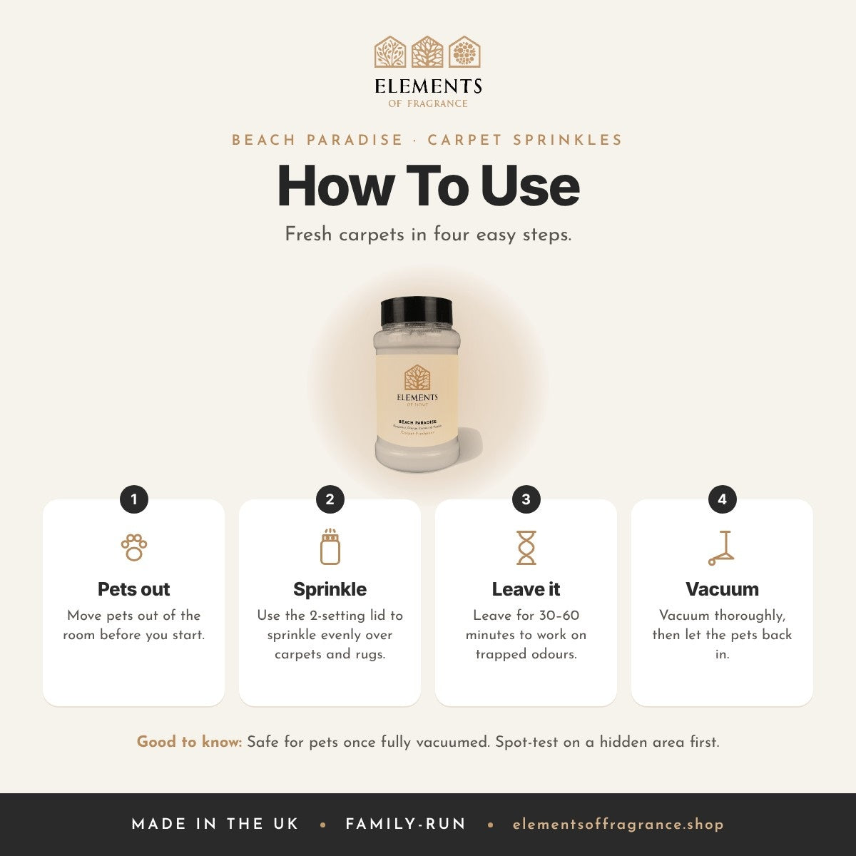 How to use the Beach Paradise Carpet Sprinkles