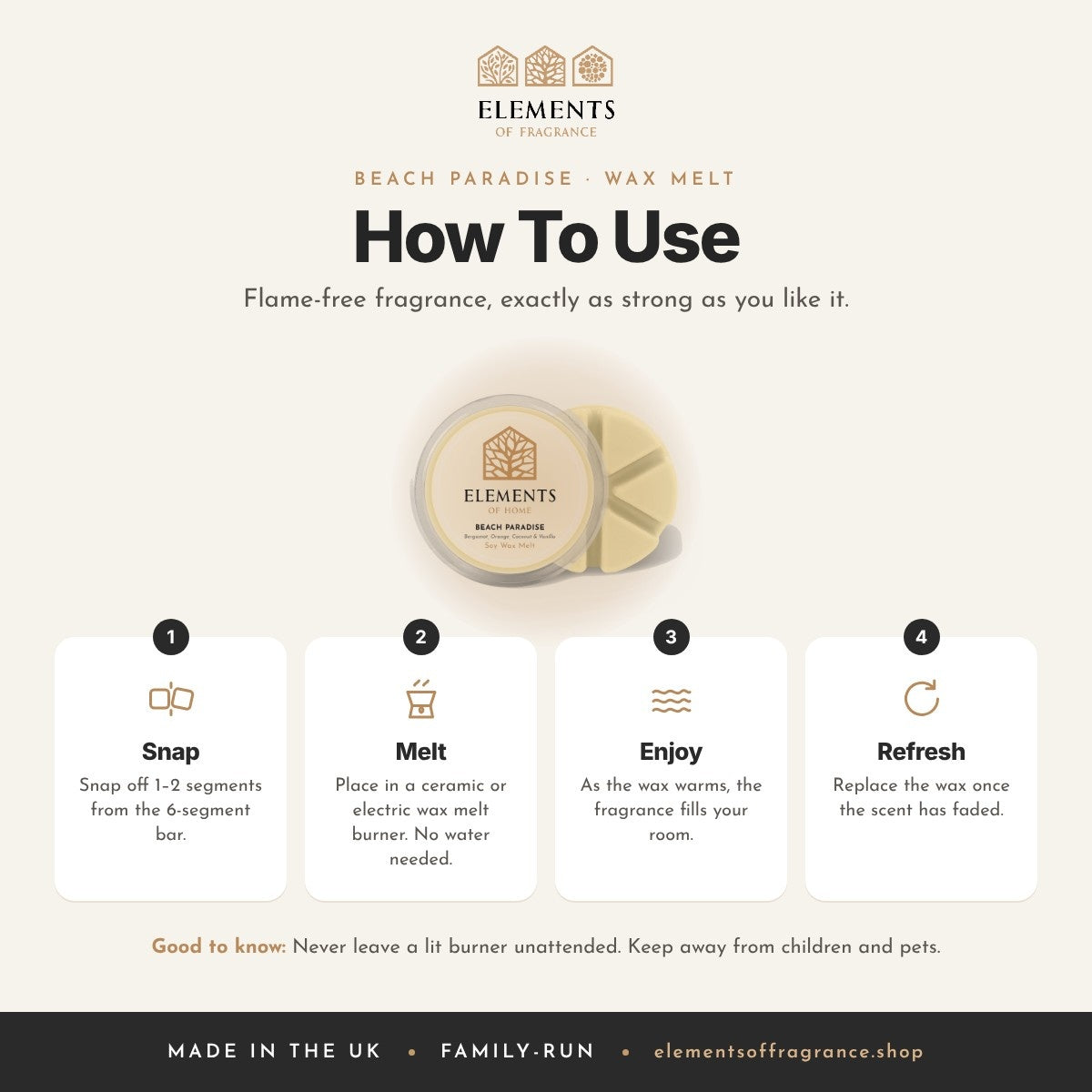 How to use the Beach Paradise Wax Melt