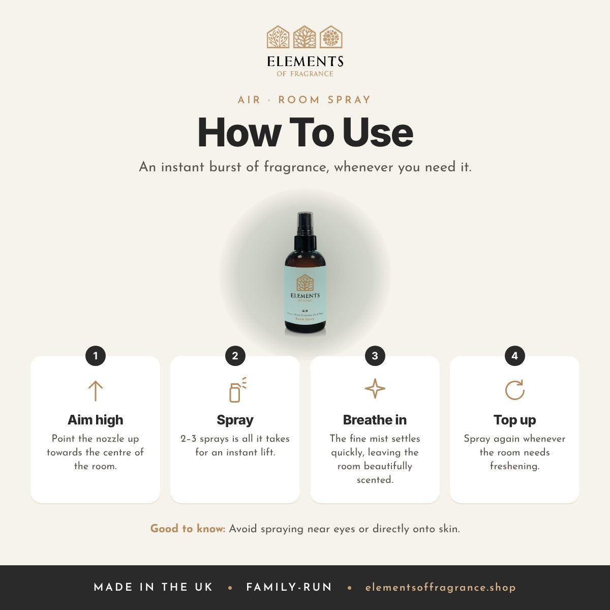 How to use the Air Room Spray