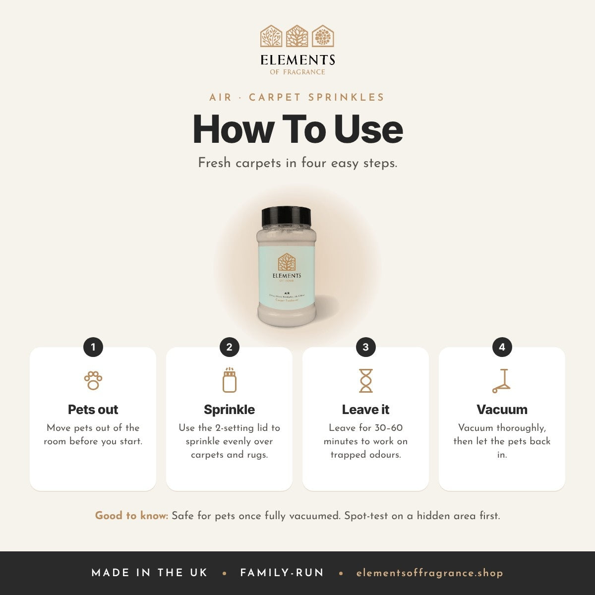 How to use the Air Carpet Sprinkles