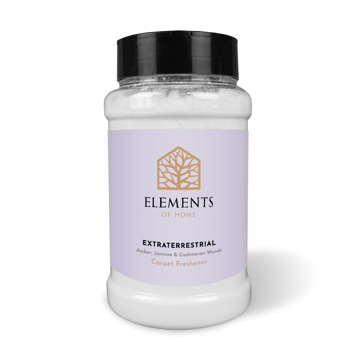 Extraterrestrial scented carpet sprinkles in a shaker tub – Elements of Fragrance