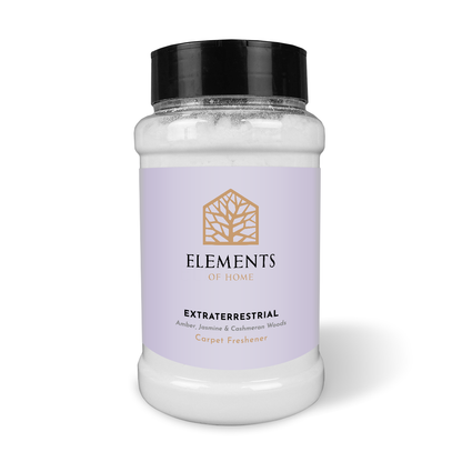 Extraterrestrial scented carpet sprinkles in a shaker tub – Elements of Fragrance