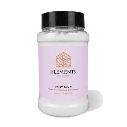 Fairy Glow scented carpet sprinkles in a shaker tub – Elements of Fragrance