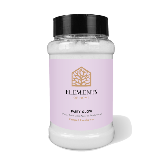 Fairy Glow scented carpet sprinkles in a shaker tub – Elements of Fragrance